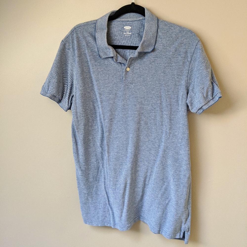 Blue Pique Old Navy Polo Shirt Size Large
